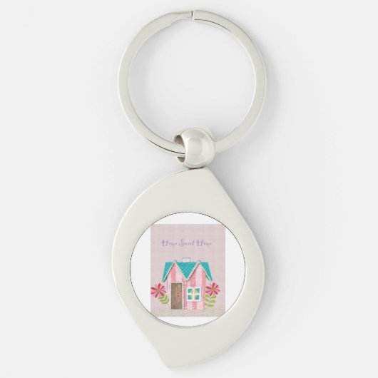 De Signature Whimsy (Roze & Turkoois) Sleutelhanger (Voorkant)