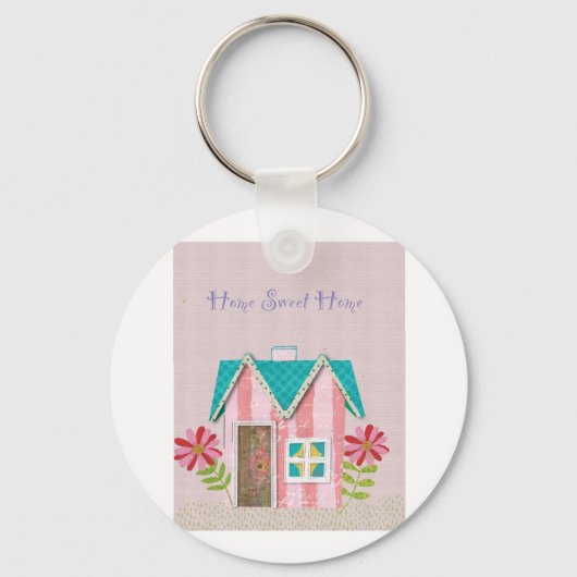 De Signature Whimsy (Roze & Turkoois) Sleutelhanger (Voorkant)
