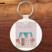 De Signature Whimsy (Roze & Turkoois) Sleutelhanger (Voorkant)