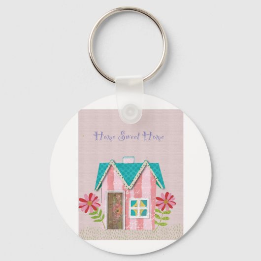 De Signature Whimsy (Roze & Turkoois) Sleutelhanger (Voorkant)