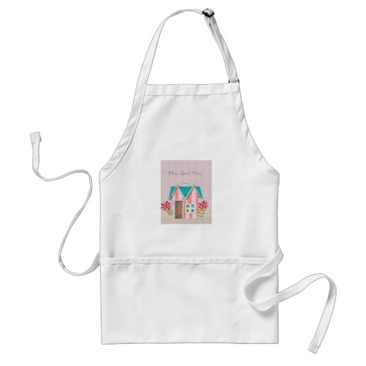 De Signature Whimsy (Roze & Turkoois) Standaard Schort (Voorkant)