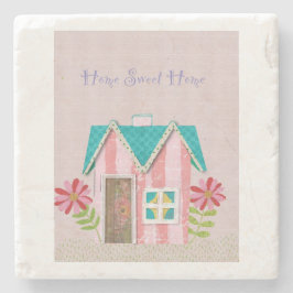 De Signature Whimsy (Roze & Turkoois) Stenen Onderzetter
