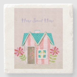 De Signature Whimsy (Roze & Turkoois) Stenen Onderzetter
