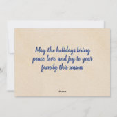 De Silent Night Flat Kerstvakantie Kaart (Achterkant)