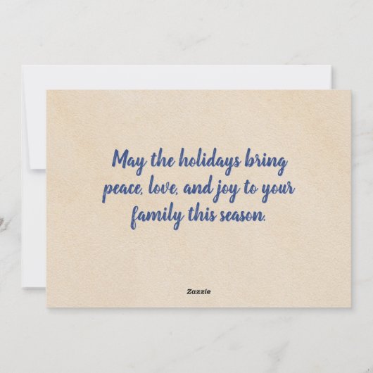 De Silent Night Flat Kerstvakantie Kaart (Achterkant)