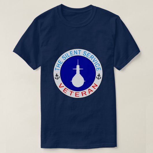 De Silent Service Veteraan elegant, uniek T-shirt (Design voorkant)