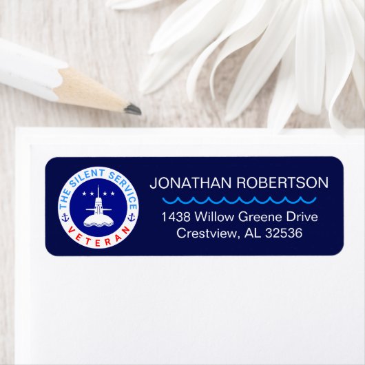 De Silent Service Veteran elegant aanpasbaar Etiket (Insitu)