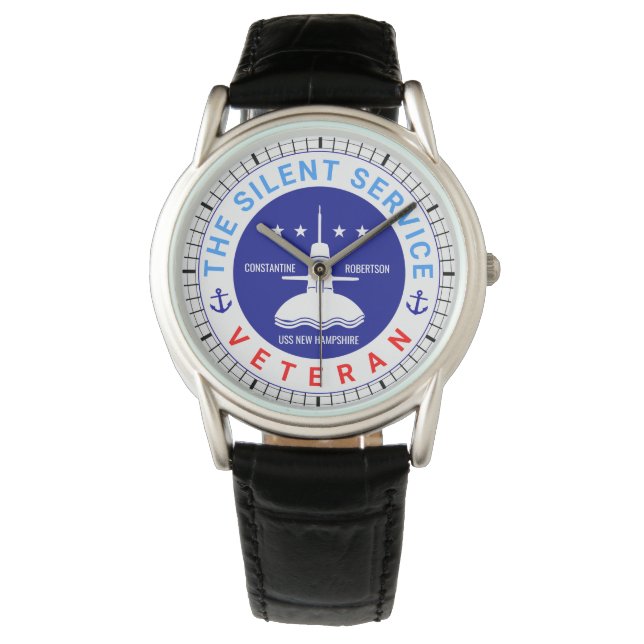 De Silent Service Veteran-elegant Horloge (Voorkant)