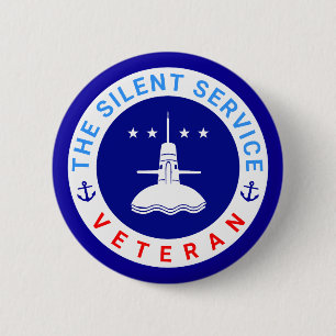 De Silent Service Veteran-elegant Ronde Button 5,7 Cm