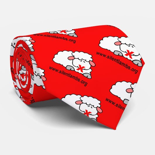 De silentlambs rood "stropdas"! stropdas (Opgerold)