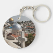 De Silhouette van het Oude Jeruzalem Sleutelhanger (Achterkant)