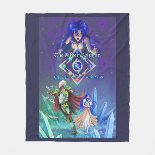 De Silver Dolphins Saga: Van leven en liefde Fleece Deken (Voorkant)