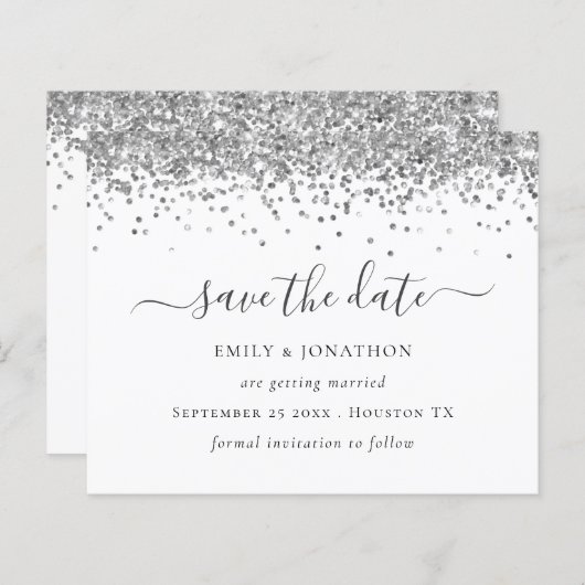 De Silver Glitter van het Manuscript van de begrot (Voorkant / Achterkant)