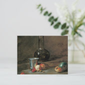 De Silver Goblet van Jean Baptiste Chardin Postcar Briefkaart (Staand voorkant)