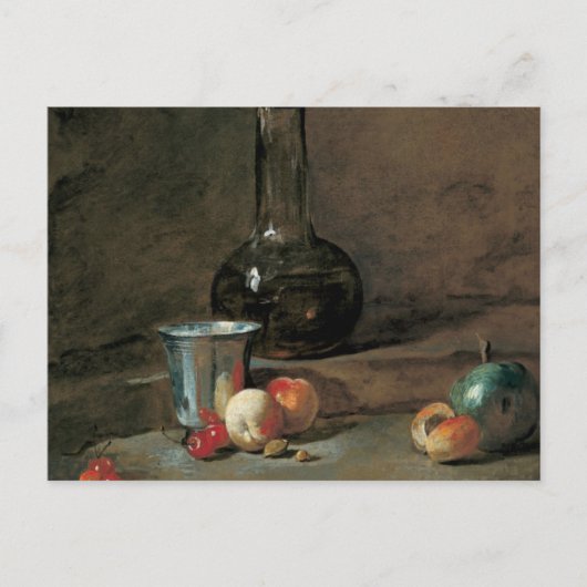 De Silver Goblet van Jean Baptiste Chardin Postcar Briefkaart (Voorkant)