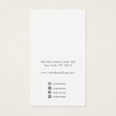 De Silver Waterverf van het Manuscript van de hand Visitekaartje (Achterkant)