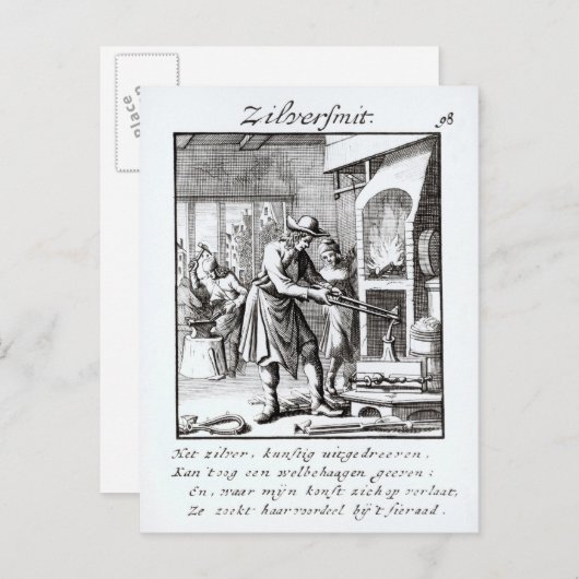 De Silversmith, 1718 Briefkaart (Voorkant / Achterkant)