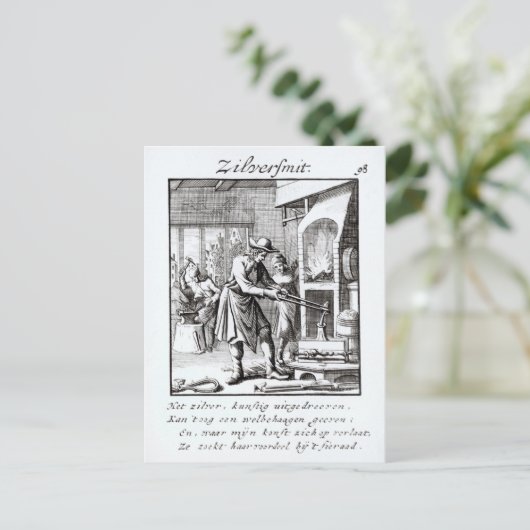 De Silversmith, 1718 Briefkaart (Staand voorkant)