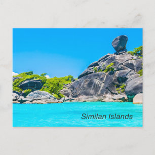 De Similan-eilanden, Thailand Strand met rotsen Briefkaart