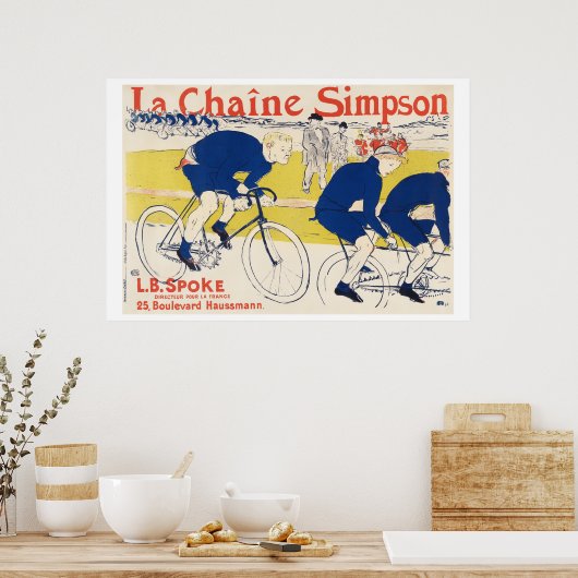 De Simpsonketen 1896 Henri de Toulouse-Lautrec Poster (Keuken)
