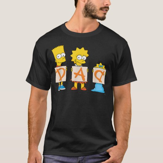 De Simpsons Vaderdag Bart Lisa Maggie Vader T-shirt (Voorkant)