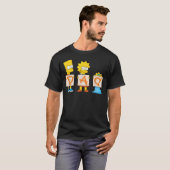 De Simpsons Vaderdag Bart Lisa Maggie Vader T-shirt (Voorkant volledig)
