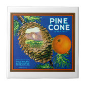 De Sinaasappels van de denneappel Tegeltje (Voorkant)