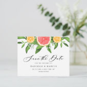 De Sinaasappels van de waterverf en de Graefruits  Aankondigingskaart (Staand voorkant)