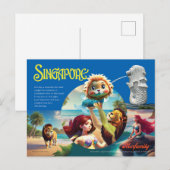 De Singapore Meerman Ansichtkaart Briefkaart (Voorkant / Achterkant)