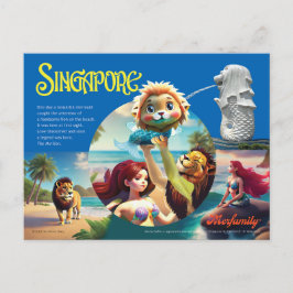 De Singapore Merlion ansichtkaart Briefkaart