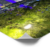 De Singapore Skyline bij nacht Poster (Hoek)