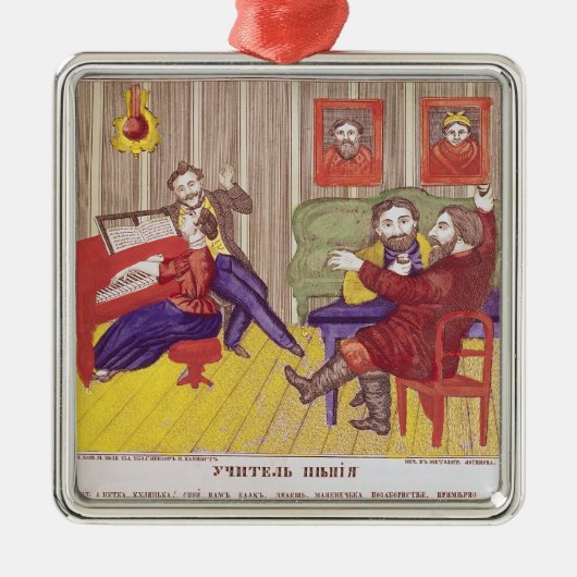 De Singing Lesson Metalen Ornament (Voorkant)