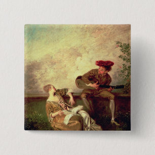 De Singing Lesson Vierkante Button 5,1 Cm