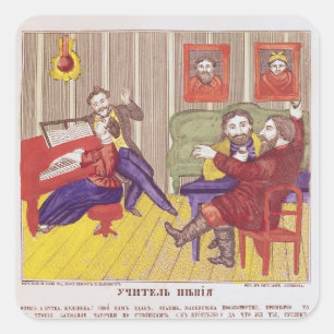 De Singing Lesson Vierkante Sticker