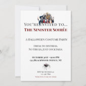 De sinistere soirée Halloween met elegante bemanni Kaart (Achterkant)