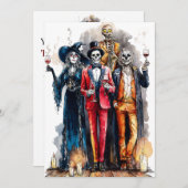 De sinistere soirée Halloween met elegante bemanni Kaart (Voorkant / Achterkant)