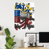 De sinisterzijde van Heraldry Poster (Thuiskantoor)