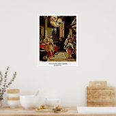 De Sint-Cecilia en Sint-Valerian van Lelio Orsi Poster (Keuken)