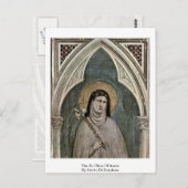 de sint - klare klas van Assisi door Giotto di bon Briefkaart (Voorkant / Achterkant)