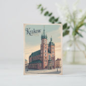 De Sint-Mariabasiliek van Krakau Briefkaart (Staand voorkant)
