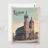 De Sint-Mariabasiliek van Krakau Briefkaart (Voorkant / Achterkant)