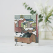 De Sint-Mary-kerk in Bonn in Snow, 1911 Briefkaart (Staand voorkant)