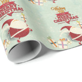 De Sinterklaas van de Retro met Cadeaus Cadeaupapier (Rol Hoek)