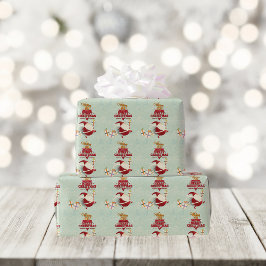 De Sinterklaas van de Retro met Cadeaus Cadeaupapier