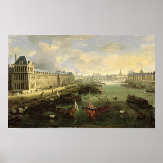 De sinus bekeken met de Pont Neuf Poster (Voorkant)