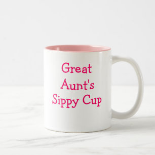 De sippy cup van tante tweekleurige koffiemok
