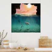De sirene en de schildpad poster (Keuken)