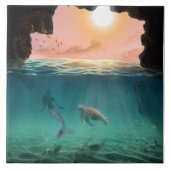 De sirene en de schildpad tegeltje (Voorkant)