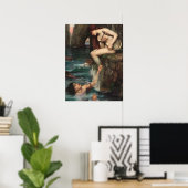 De Sirene John William Waterhouse Kunst Poster (Thuiskantoor)