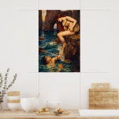 De Sirene van John William Waterhouse Poster (Keuken)